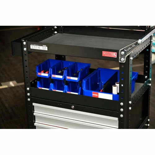 Shuter® Steel Utility Cart, w/3 Lower Drawers, 800 lb. Cap, 34-3/8"L x 19-2/3"W x 34-2/3"H 4 Shuter® Steel Utility Cart, w/3 Lower Drawers, 800 lb. Cap, 34-3/8"L x 19-2/3"W x 34-2/3"H - Image 4