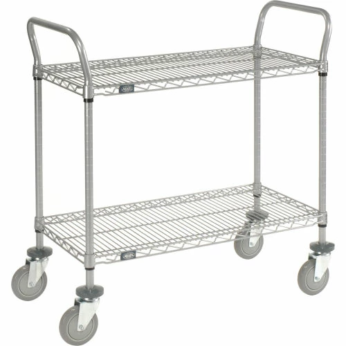 Nexel® Utility Cart w/2 Shelves & Poly Casters, 1200 lb. Capacity, 48"L x 24"W x 39"H 1 Nexel® Utility Cart w/2 Shelves & Poly Casters, 1200 lb. Capacity, 48"L x 24"W x 39"H
