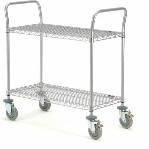 Nexel® Utility Cart w/2 Shelves & Poly Brake Casters, 1200 lb. Cap, 48"L x 24"W x 39"H 6 Nexel® Utility Cart w/2 Shelves & Poly Brake Casters, 1200 lb. Cap, 48"L x 24"W x 39"H - Image 6