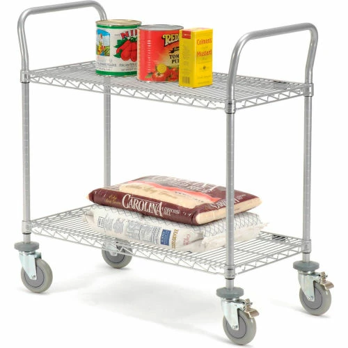 Nexel® Utility Cart w/2 Shelves & Poly Brake Casters, 1200 lb. Cap, 48"L x 24"W x 39"H 3 Nexel® Utility Cart w/2 Shelves & Poly Brake Casters, 1200 lb. Cap, 48"L x 24"W x 39"H - Image 3