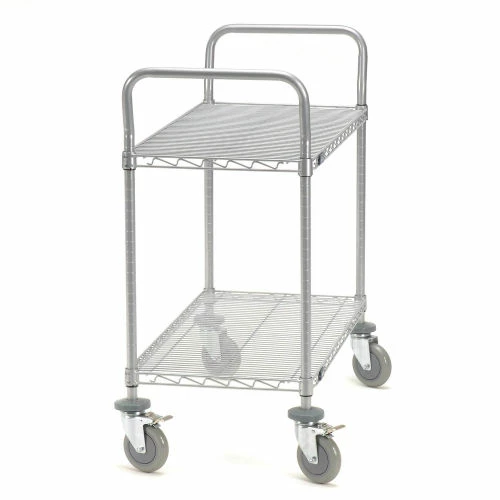 Nexel® Utility Cart w/2 Shelves & Poly Brake Casters, 1200 lb. Cap, 48"L x 24"W x 39"H 7 Nexel® Utility Cart w/2 Shelves & Poly Brake Casters, 1200 lb. Cap, 48"L x 24"W x 39"H - Image 7