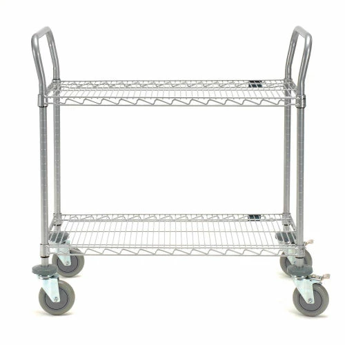 Nexel® Utility Cart w/2 Shelves & Poly Brake Casters, 1200 lb. Cap, 48"L x 24"W x 39"H 8 Nexel® Utility Cart w/2 Shelves & Poly Brake Casters, 1200 lb. Cap, 48"L x 24"W x 39"H - Image 8