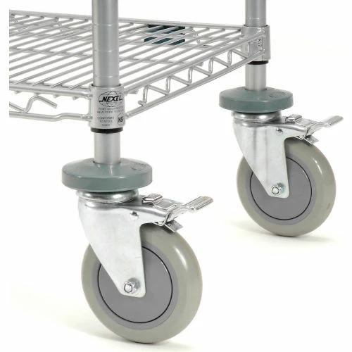 Nexel® Utility Cart w/2 Shelves & Poly Brake Casters, 1200 lb. Cap, 48"L x 24"W x 39"H 10 Nexel® Utility Cart w/2 Shelves & Poly Brake Casters, 1200 lb. Cap, 48"L x 24"W x 39"H - Image 10