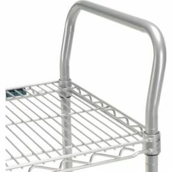 Nexel® Utility Cart w/2 Shelves & Poly Brake Casters, 1200 lb. Cap, 30"L x 21"W x 39"H, Silver -Utility Carts Elegant store 168207B 10 5