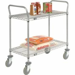 Nexel® Utility Cart w/2 Shelves & Poly Casters, 1200 lb. Capacity, 48"L x 24"W x 39"H 23 Nexel® Utility Cart w/2 Shelves & Poly Casters, 1200 lb. Capacity, 48"L x 24"W x 39"H -Utility Carts Elegant store 168207 04 1