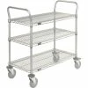 Nexel® Utility Cart w/3 Shelves & Poly Brake Casters, 1200 lb. Cap, 60"L x 24"W x 39"H