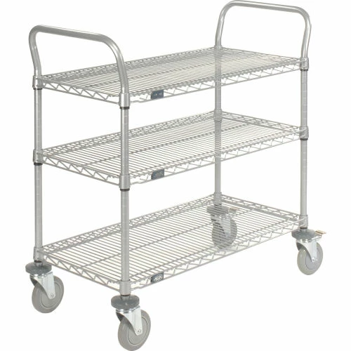 Nexel® Utility Cart w/3 Shelves & Poly Brake Casters, 1200 lb. Cap, 48"L x 21"W x 39"H 1 Nexel® Utility Cart w/3 Shelves & Poly Brake Casters, 1200 lb. Cap, 48"L x 21"W x 39"H