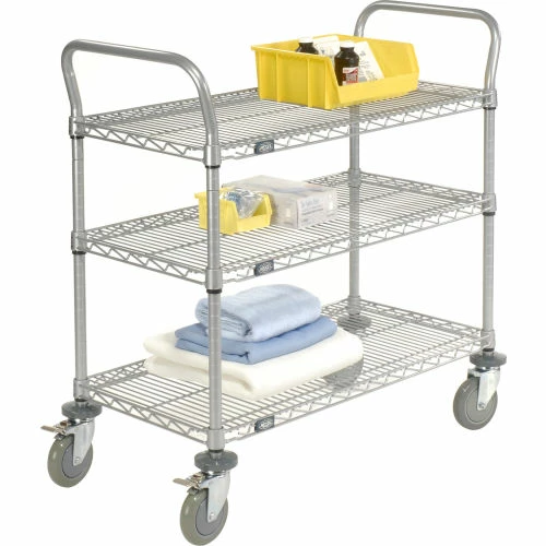 Nexel® Utility Cart w/3 Shelves & Poly Brake Casters, 1200 lb. Cap, 48"L x 21"W x 39"H 6 Nexel® Utility Cart w/3 Shelves & Poly Brake Casters, 1200 lb. Cap, 48"L x 21"W x 39"H - Image 6