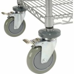 Nexel® Utility Cart w/3 Shelves & Poly Brake Casters, 1200 lb. Cap, 36"L x 21"W x 39"H -Utility Carts Elegant store 168210B 12 10