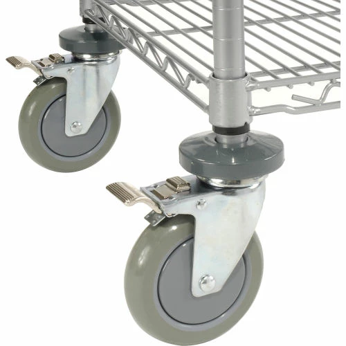 Nexel® Utility Cart w/3 Shelves & Poly Brake Casters, 1200 lb. Cap, 48"L x 21"W x 39"H 13 Nexel® Utility Cart w/3 Shelves & Poly Brake Casters, 1200 lb. Cap, 48"L x 21"W x 39"H - Image 13