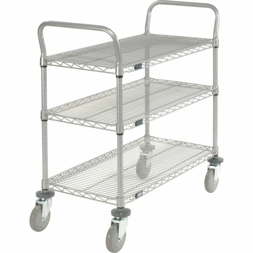 Nexel® Utility Cart w/3 Shelves & Poly Casters, 1200 lb. Capacity, 30"L x 18"W x 39"H 2 Nexel® Utility Cart w/3 Shelves & Poly Casters, 1200 lb. Capacity, 30"L x 18"W x 39"H - Image 2
