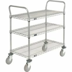 Nexel® Utility Cart w/3 Shelves & Poly Casters, 1200 lb. Capacity, 36"L x 21"W x 39"H 15 Nexel® Utility Cart w/3 Shelves & Poly Casters, 1200 lb. Capacity, 36"L x 21"W x 39"H -Utility Carts Elegant store 168210 11 9