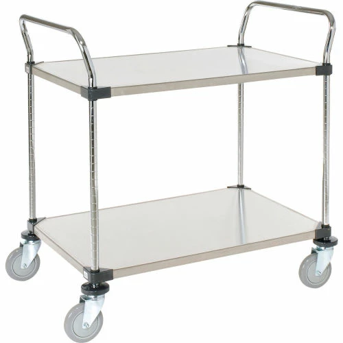 Nexel® Stainless Steel Utility Cart w/2 Shelves, 800 lb. Capacity, 48"L x 24"W x 38"H 1 Nexel® Stainless Steel Utility Cart w/2 Shelves, 800 lb. Capacity, 48"L x 24"W x 38"H