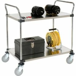 Nexel® Stainless Steel Utility Cart w/2 Shelves, 800 lb. Capacity, 36"L x 18"W x 38"H -Utility Carts Elegant store 184286 03
