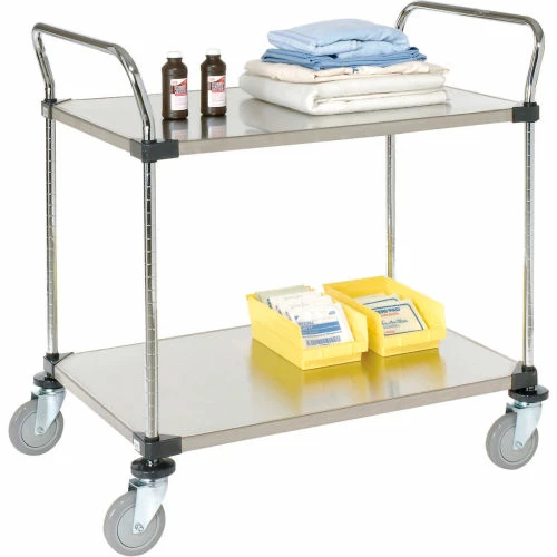 Nexel® Stainless Steel Utility Cart w/2 Shelves, 800 lb. Capacity, 48"L x 24"W x 38"H 6 Nexel® Stainless Steel Utility Cart w/2 Shelves, 800 lb. Capacity, 48"L x 24"W x 38"H - Image 6