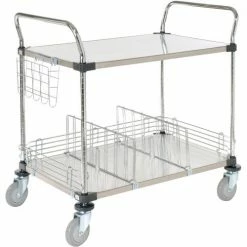 Nexel® Stainless Steel Utility Cart w/2 Shelves, 800 lb. Capacity, 36"L x 18"W x 38"H -Utility Carts Elegant store 184286 06