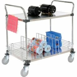 Nexel® Stainless Steel Utility Cart w/2 Shelves, 800 lb. Capacity, 36"L x 18"W x 38"H -Utility Carts Elegant store 184286 07