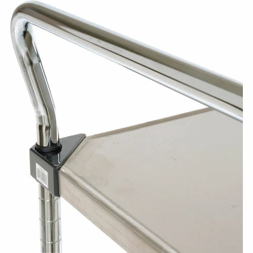 Nexel® Stainless Steel Utility Cart w/2 Shelves, 800 lb. Capacity, 48"L x 24"W x 38"H 9 Nexel® Stainless Steel Utility Cart w/2 Shelves, 800 lb. Capacity, 48"L x 24"W x 38"H - Image 9