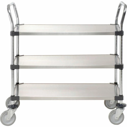 Nexel® Stainless Steel Utility Cart w/3 Shelves, 800 lb. Capacity, 48"L x 24"W x 38"H 4 Nexel® Stainless Steel Utility Cart w/3 Shelves, 800 lb. Capacity, 48"L x 24"W x 38"H - Image 4