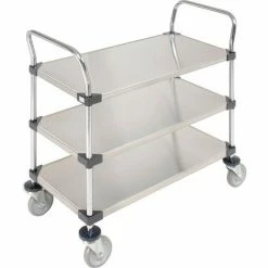 Nexel® Stainless Steel Utility Cart w/3 Shelves, 800 lb. Capacity, 36"L x 24"W x 38"H -Utility Carts Elegant store 184288 04