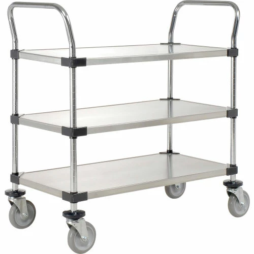 Nexel® Stainless Steel Utility Cart w/3 Shelves, 800 lb. Capacity, 48"L x 24"W x 38"H 6 Nexel® Stainless Steel Utility Cart w/3 Shelves, 800 lb. Capacity, 48"L x 24"W x 38"H - Image 6