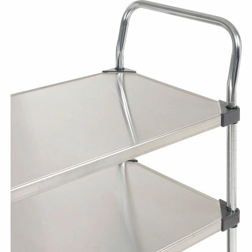 Nexel® Stainless Steel Utility Cart w/3 Shelves, 800 lb. Capacity, 48"L x 24"W x 38"H 7 Nexel® Stainless Steel Utility Cart w/3 Shelves, 800 lb. Capacity, 48"L x 24"W x 38"H - Image 7
