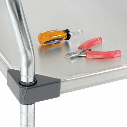 Nexel® Stainless Steel Utility Cart w/3 Shelves, 800 lb. Capacity, 48"L x 24"W x 38"H 11 Nexel® Stainless Steel Utility Cart w/3 Shelves, 800 lb. Capacity, 48"L x 24"W x 38"H - Image 11