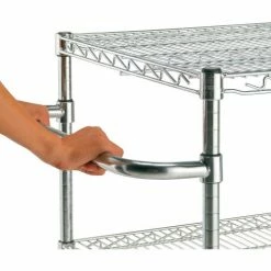 Nexel® Chrome ESD Adjustable Shelf Cart w/3 Shelves & Poly Casters, 60"L x 18"W x 40"H -Utility Carts Elegant store 188692 08 61