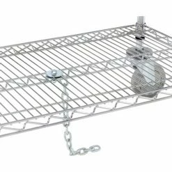 Nexel® Chrome ESD Utility Cart w/2 Shelves & Polyurethane Casters, 48"L x 24"W x 39"H -Utility Carts Elegant store 188704 18 46