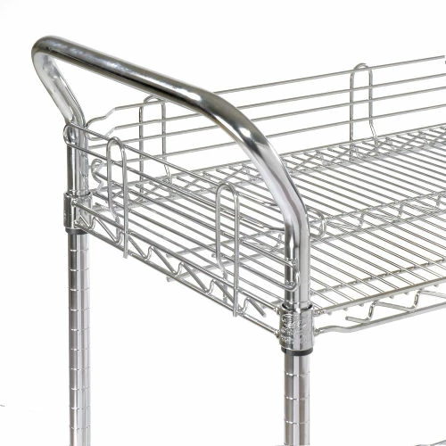 Nexel® Chrome Utility Cart w/2 Shelves & Poly Casters, 1200 lb. Capacity, 42"L x 18"W x 39"H 9 Nexel® Chrome Utility Cart w/2 Shelves & Poly Casters, 1200 lb. Capacity, 42"L x 18"W x 39"H - Image 9