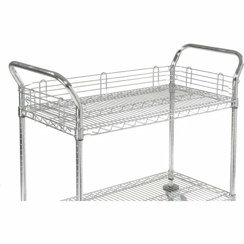 Nexel® Chrome Utility Cart w/2 Shelves & Poly Casters, 1200 lb. Capacity, 42"L x 18"W x 39"H 11 Nexel® Chrome Utility Cart w/2 Shelves & Poly Casters, 1200 lb. Capacity, 42"L x 18"W x 39"H - Image 11