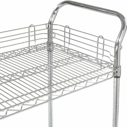Nexel® Chrome Utility Cart w/2 Shelves & Poly Casters, 1200 lb. Capacity, 42"L x 18"W x 39"H 12 Nexel® Chrome Utility Cart w/2 Shelves & Poly Casters, 1200 lb. Capacity, 42"L x 18"W x 39"H - Image 12