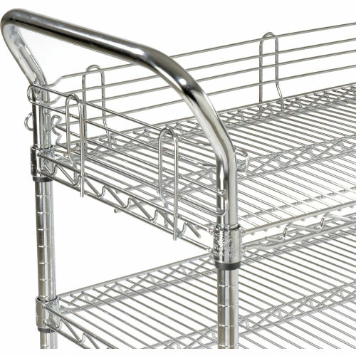 Nexel® Chrome Utility Cart w/3 Shelves & Poly Casters, 1200 lb. Capacity, 48"L x 24"W x 39"H 23 Nexel® Chrome Utility Cart w/3 Shelves & Poly Casters, 1200 lb. Capacity, 48"L x 24"W x 39"H - Image 23