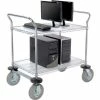 Nexel® Chrome Wire Shelf Instrument Cart w/2 Shelves, 1200 Ib. Capacity, 36"L x 24"W x 44"H