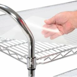 Nexel® Chrome Wire Shelf Instrument Cart w/2 Shelves, 1200 Ib. Capacity, 36"L x 24"W x 44"H -Utility Carts Elegant store 188780 03