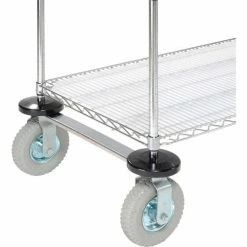 Nexel® Chrome Wire Shelf Instrument Cart w/2 Shelves, 1200 Ib. Capacity, 48"L x 24"W x 44"H -Utility Carts Elegant store 188782 03