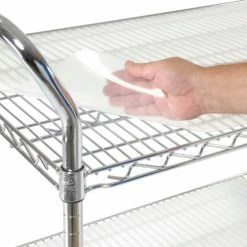 Nexel® Chrome Wire Shelf Instrument Cart w/2 Shelves, 1200 Ib. Capacity, 60"L x 24"W x 44"H -Utility Carts Elegant store 188784 04