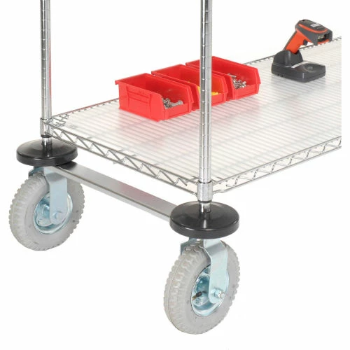 Nexel® Utility Cart w/3 Shelves & Pneumatic Casters, 1200 lb. Cap, 48"L x 21"W x 42"H 2 Nexel® Utility Cart w/3 Shelves & Pneumatic Casters, 1200 lb. Cap, 48"L x 21"W x 42"H - Image 2