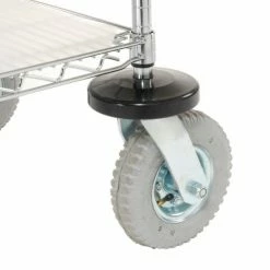 Nexel® Chrome Utility Cart w/2 Shelves & Pneumatic Casters, 1200 lb. Cap, 30"L x 21"W x 42"H -Utility Carts Elegant store 188784 07 3