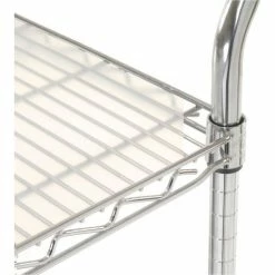 Nexel® Chrome Utility Cart w/2 Shelves & Pneumatic Casters, 1200 lb. Cap, 48"L x 21"W x 42"H -Utility Carts Elegant store 188784 08 7