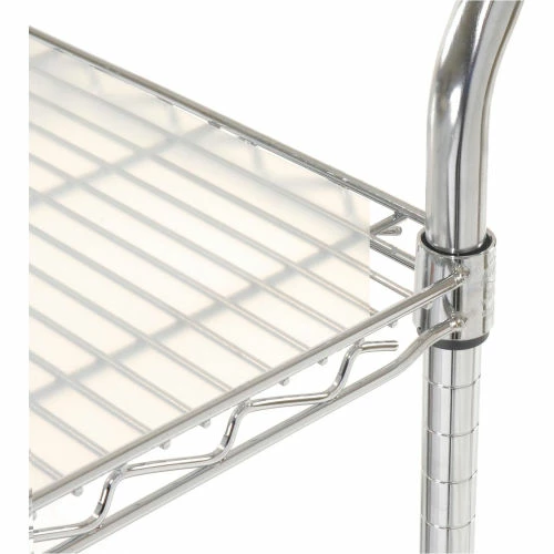 Nexel® Chrome Utility Cart w/2 Shelves & Pneumatic Casters, 1200 lb. Cap, 36"L x 21"W x 42"H 9 Nexel® Chrome Utility Cart w/2 Shelves & Pneumatic Casters, 1200 lb. Cap, 36"L x 21"W x 42"H - Image 9