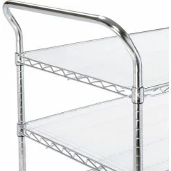 Nexel® Chrome Utility Cart w/3 Shelves & Pneumatic Casters, 1200 lb. Cap, 36"L x 18"W x 42"H -Utility Carts Elegant store 188788 02 8
