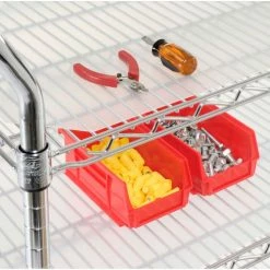 Nexel® Chrome Wire Shelf Instrument Cart w/3 Shelves, 1200 Ib. Capacity, 60"L x 24"W x 44"H -Utility Carts Elegant store 188790 02