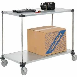 Nexel® Adjustable Shelf Cart w/2 Shelves, 800 Ib. Capacity, 48"L x 24"W x 40"H -Utility Carts Elegant store 188884 04