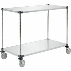 Nexel® Adjustable Shelf Cart w/2 Shelves, 800 Ib. Capacity, 48"L x 24"W x 40"H -Utility Carts Elegant store 188884 06