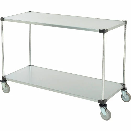 Nexel® Adjustable Shelf Cart w/2 Shelves, 800 Ib. Capacity, 60"L x 24"W x 40"H 2 Nexel® Adjustable Shelf Cart w/2 Shelves, 800 Ib. Capacity, 60"L x 24"W x 40"H - Image 2