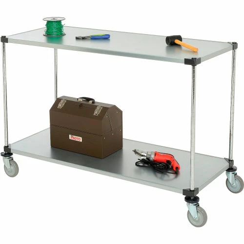 Nexel® Adjustable Shelf Cart w/2 Shelves, 800 Ib. Capacity, 60"L x 24"W x 40"H 6 Nexel® Adjustable Shelf Cart w/2 Shelves, 800 Ib. Capacity, 60"L x 24"W x 40"H - Image 6