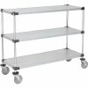 Nexel® Adjustable Shelf Cart w/3 Shelves, 800 Ib. Capacity, 48"L x 18"W x 40"H