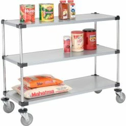 Nexel® Adjustable Shelf Cart w/3 Shelves, 800 Ib. Capacity, 48"L x 18"W x 40"H -Utility Carts Elegant store 188888 02