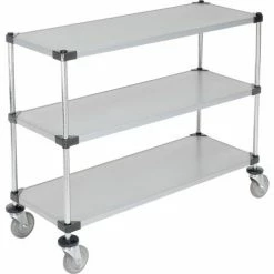 Nexel® Adjustable Shelf Cart w/3 Shelves, 800 Ib. Capacity, 48"L x 18"W x 40"H -Utility Carts Elegant store 188888 04